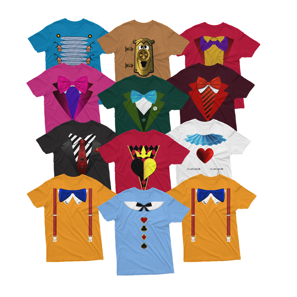 Alice & Friends Wonderland Inspired Costume Shirt – Family Matching Halloween Tee – Adult, Youth, Toddler & Infant Bodysuit