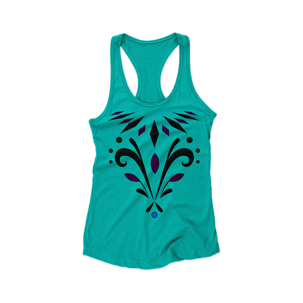 Elsa Ice Princess Inspired Women’s Racerback Tank | Fantasy Theme Park Vacation Tank | Fairytale Outfit