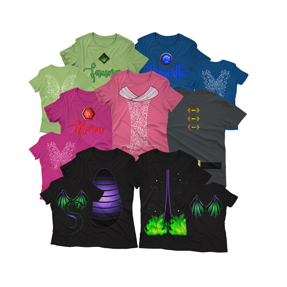 Sleeping Beauty And Friends Inspired Costume Shirt – Family Matching Halloween Tee – Adult, Youth, Toddler & Infant Bodysuit