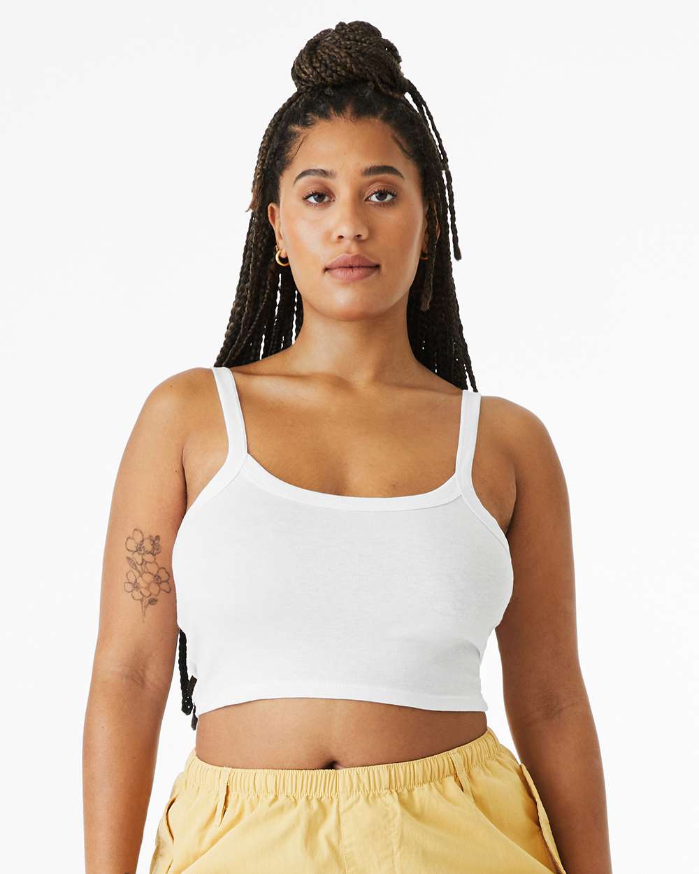 Custom Women’s Micro Rib Spaghetti Strap Tank | Personalized Fitted Tank Top