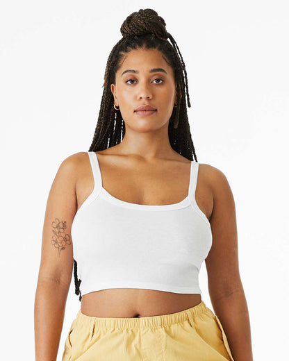 Custom Women’s Micro Rib Spaghetti Strap Tank | Personalized Fitted Tank Top