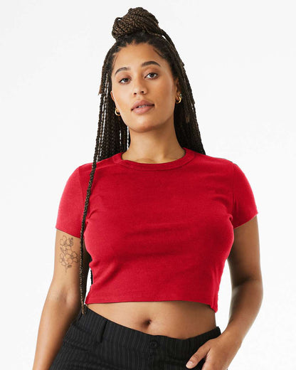 Custom Women’s Micro Rib Baby Tee | Personalized Fitted T-Shirt