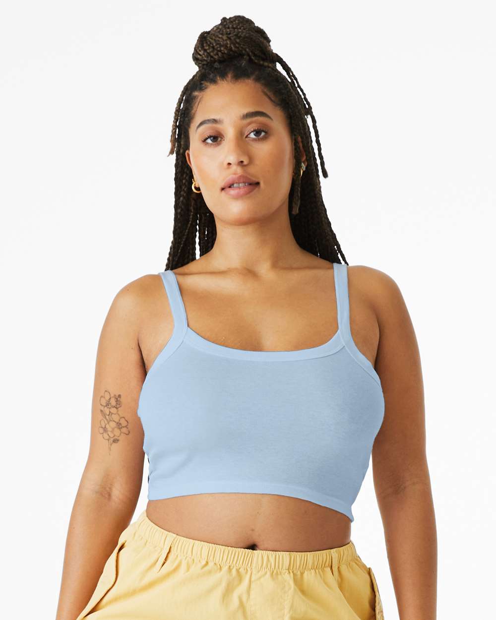 Custom Women’s Micro Rib Spaghetti Strap Tank | Personalized Fitted Tank Top