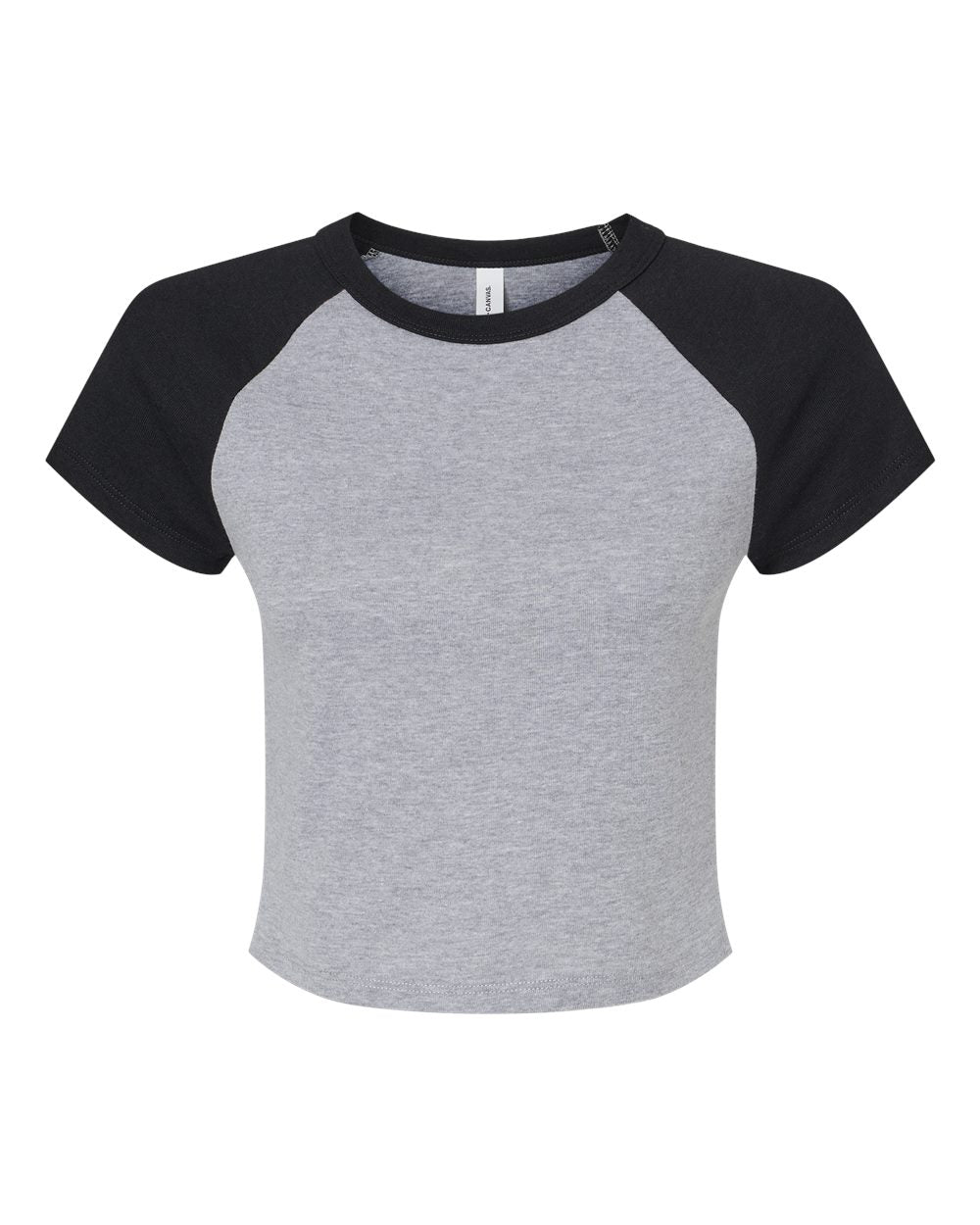 Custom Women’s Micro Rib Raglan Baby Tee | Personalized Fitted Crop Top
