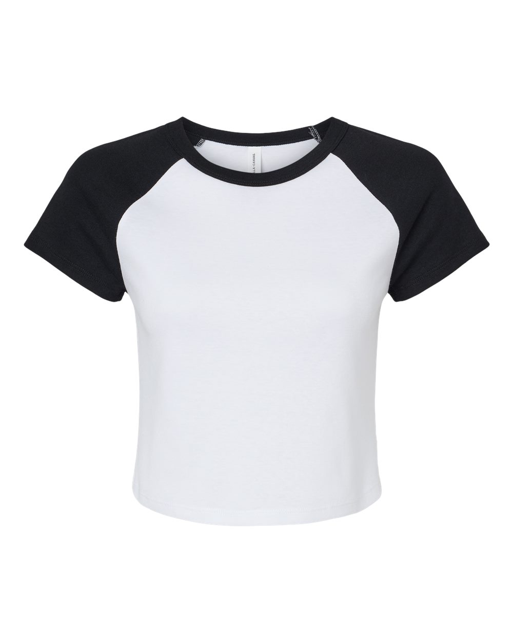 Custom Women’s Micro Rib Raglan Baby Tee | Personalized Fitted Crop Top