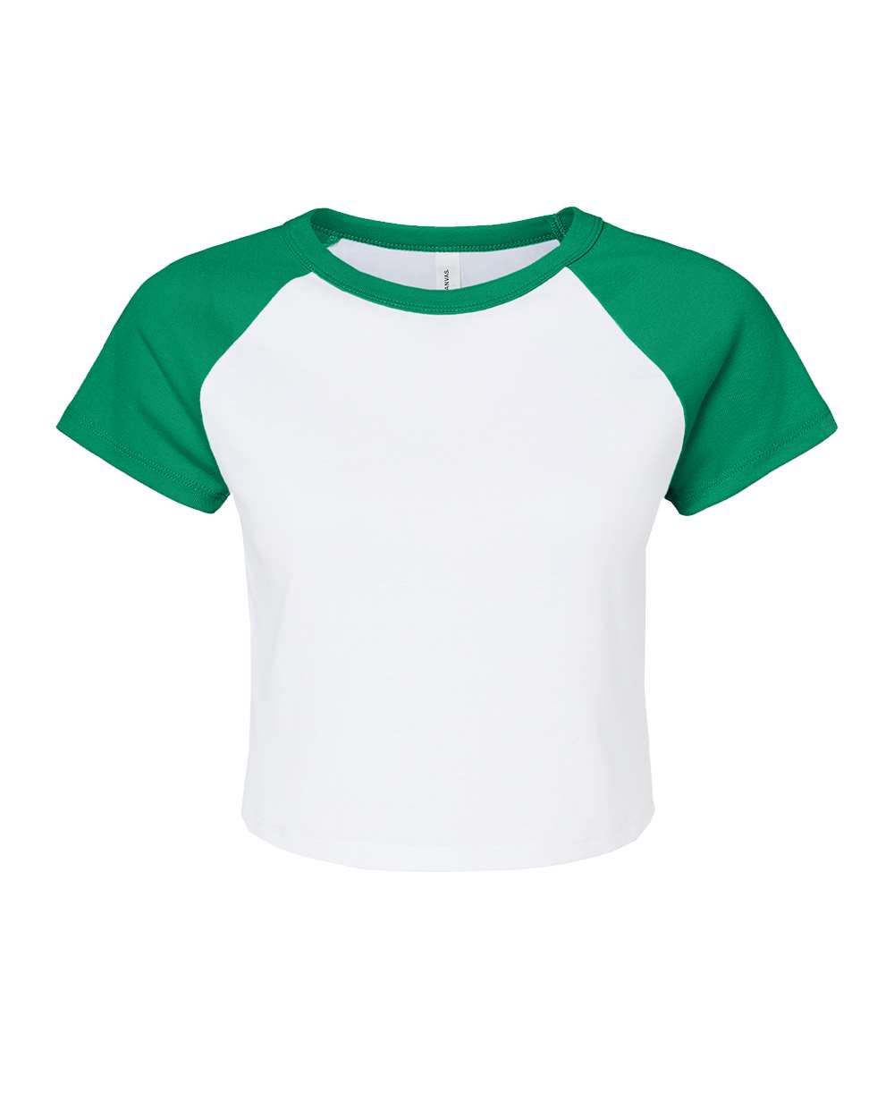 Custom Women’s Micro Rib Raglan Baby Tee | Personalized Fitted Crop Top