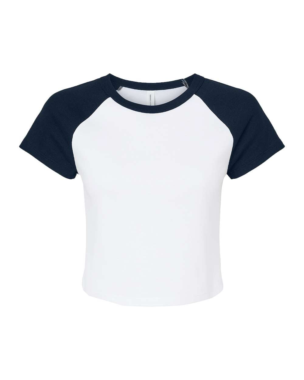 Custom Women’s Micro Rib Raglan Baby Tee | Personalized Fitted Crop Top
