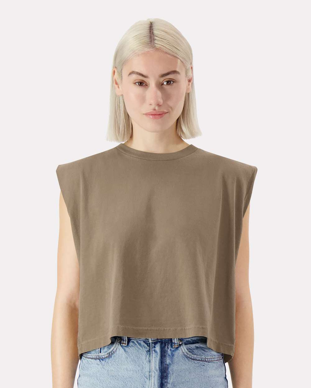 Custom Women’s Garment-Dyed Heavyweight Muscle Tee | Personalized Cotton Tank