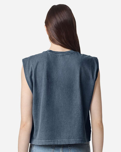 Custom Women’s Garment-Dyed Heavyweight Muscle Tee | Personalized Cotton Tank