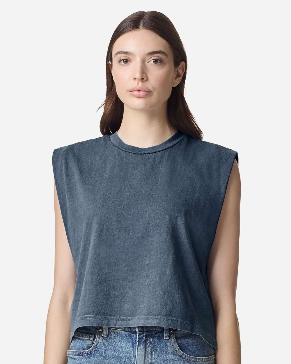 Custom Women’s Garment-Dyed Heavyweight Muscle Tee | Personalized Cotton Tank