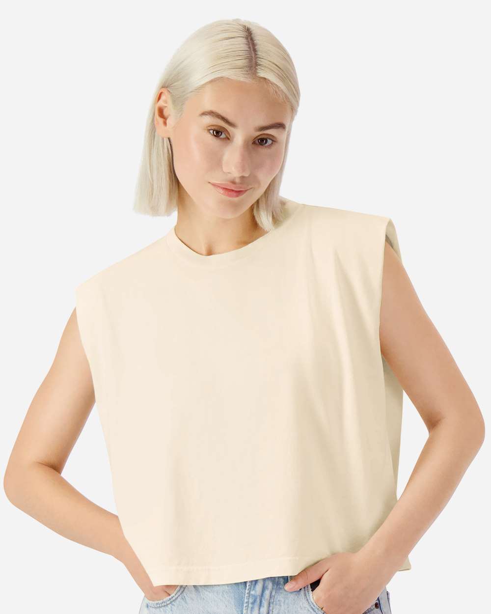 Custom Women’s Garment-Dyed Heavyweight Muscle Tee | Personalized Cotton Tank