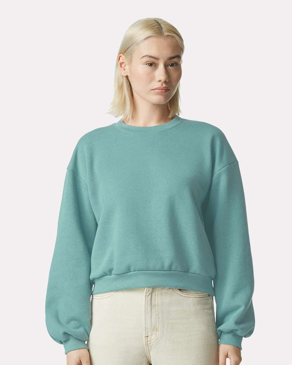 Women’s Garment-Dyed Mid-Length Crewneck Sweatshirt