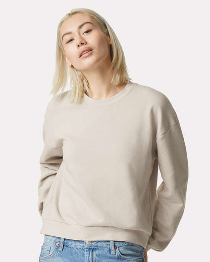 Women’s Garment-Dyed Mid-Length Crewneck Sweatshirt