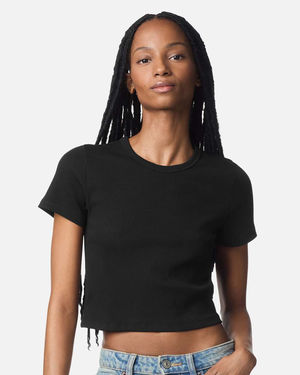 Custom Women’s Baby Rib Cropped Tee | Personalized Crop Top
