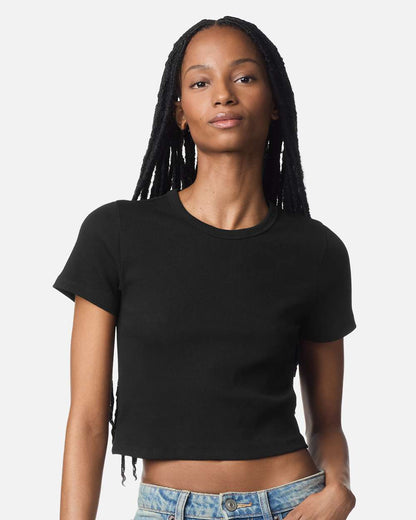 Custom Women’s Baby Rib Cropped Tee | Personalized Crop Top