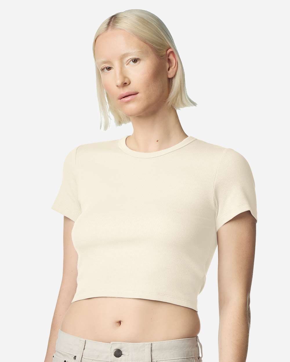 Custom Women’s Baby Rib Cropped Tee | Personalized Crop Top