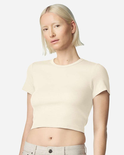 Custom Women’s Baby Rib Cropped Tee | Personalized Crop Top