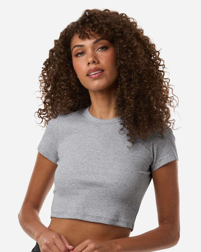 Custom Women’s Baby Rib Cropped Tee | Personalized Crop Top