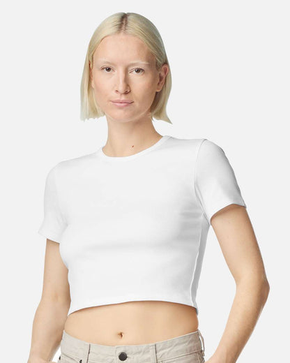Custom Women’s Baby Rib Cropped Tee | Personalized Crop Top