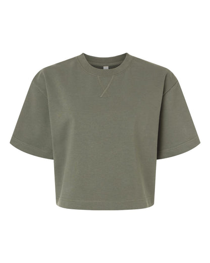 Custom Women’s French Terry Mid-Length Boxy Top | Personalized Casual Shirt