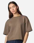 Custom Women’s French Terry Mid-Length Boxy Top | Personalized Casual Shirt