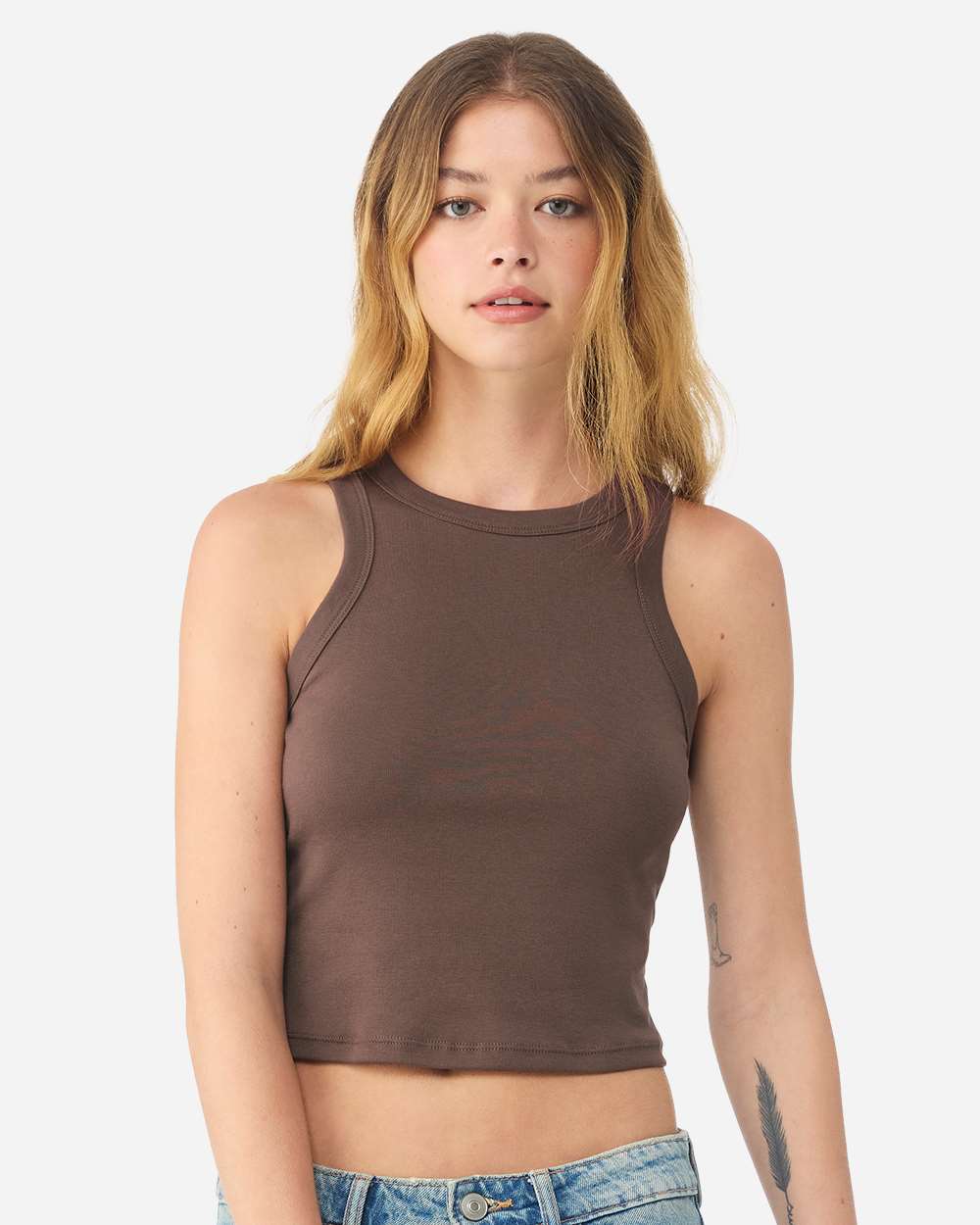 Custom Women’s Micro Rib Racer Tank | Personalized Fitted Tank Top