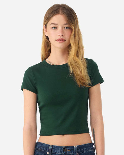 Custom Women’s Micro Rib Baby Tee | Personalized Fitted T-Shirt