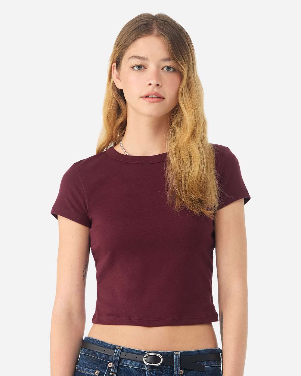 Custom Women’s Micro Rib Baby Tee | Personalized Fitted T-Shirt