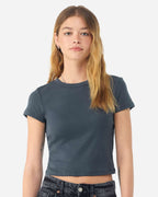 Custom Women’s Micro Rib Baby Tee | Personalized Fitted T-Shirt