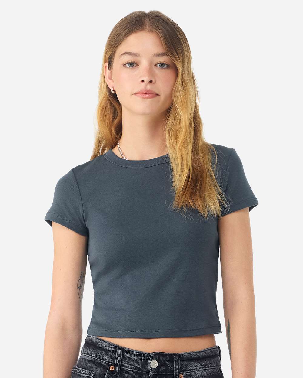 Custom Women’s Micro Rib Baby Tee | Personalized Fitted T-Shirt