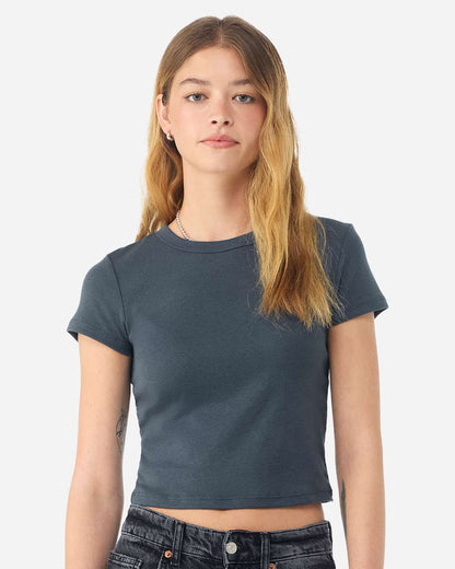 Custom Women’s Micro Rib Baby Tee | Personalized Fitted T-Shirt
