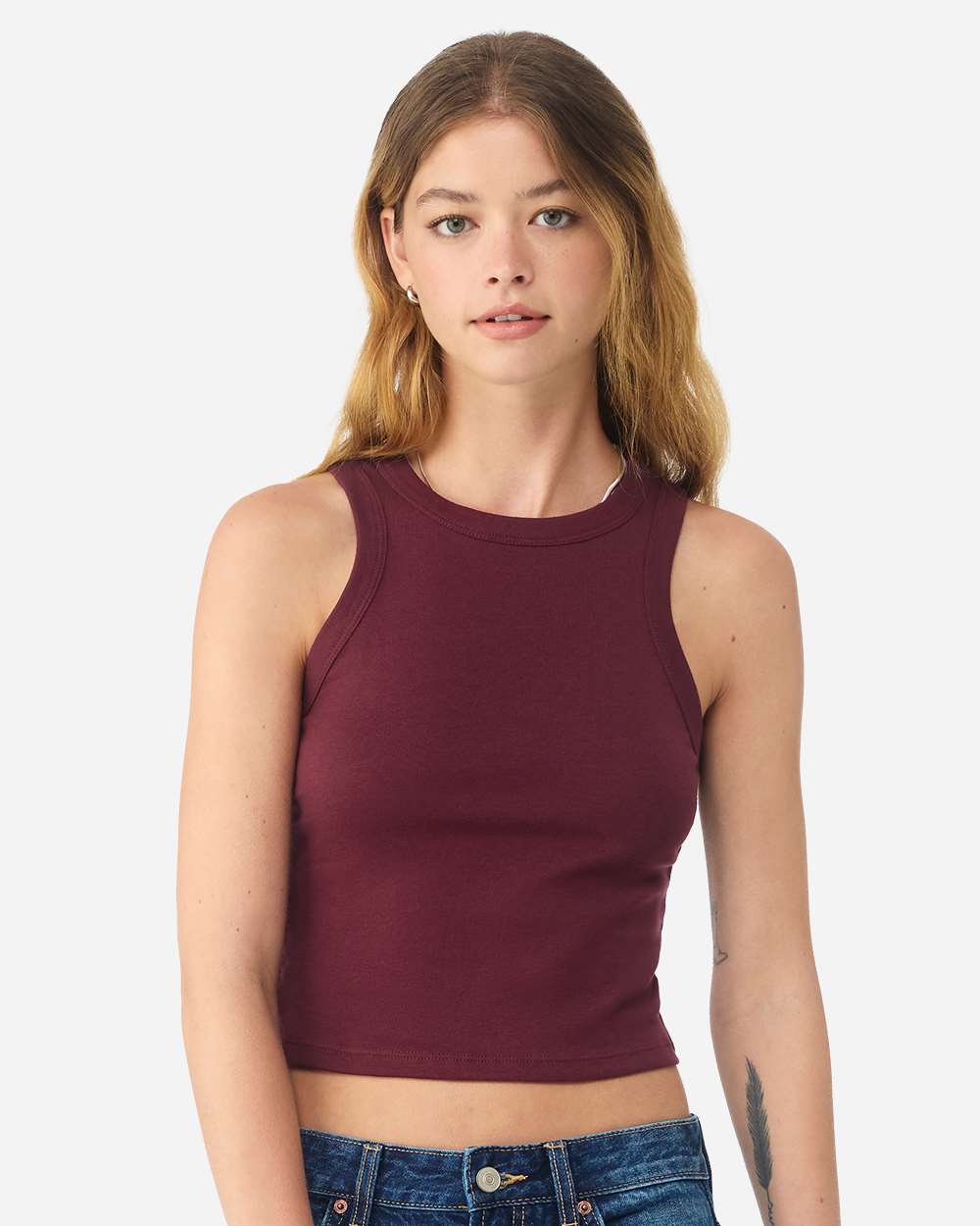Custom Women’s Micro Rib Racer Tank | Personalized Fitted Tank Top