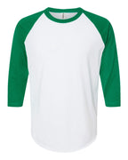 Custom Adult Unisex Fine Jersey Raglan T-Shirt | Personalized Baseball Tee