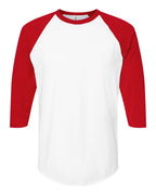Custom Adult Unisex Fine Jersey Raglan T-Shirt | Personalized Baseball Tee
