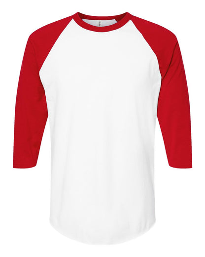 Adult Unisex Fine Jersey Raglan T-Shirt