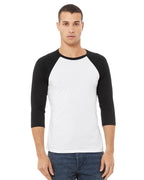 Custom Adult Unisex 3/4 Sleeve Baseball Tee | Personalized Cotton Shirt