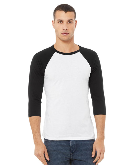 Adult Unisex 3/4 Sleeve Baseball Tee