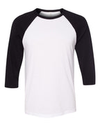 Custom Adult Unisex 3/4 Sleeve Baseball Tee | Personalized Cotton Shirt