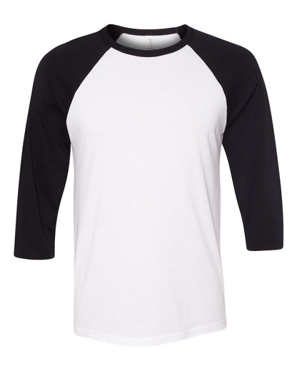 Custom Adult Unisex 3/4 Sleeve Baseball Tee | Personalized Cotton Shirt