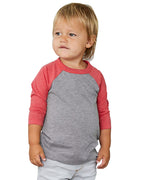 Custom Toddler Unisex 3/4 Sleeve Baseball Tee | Personalized Cotton Shirt