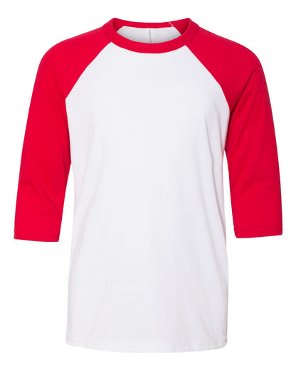Custom Youth Unisex 3/4 Sleeve Baseball Tee | Personalized Cotton Shirt