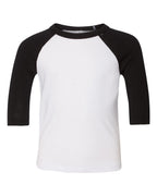 Custom Toddler Unisex 3/4 Sleeve Baseball Tee | Personalized Cotton Shirt