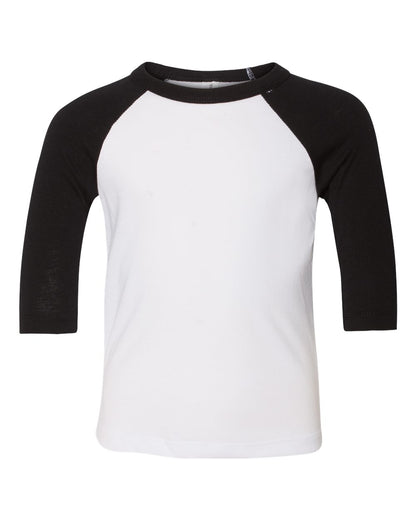 Custom Toddler Unisex 3/4 Sleeve Baseball Tee | Personalized Cotton Shirt