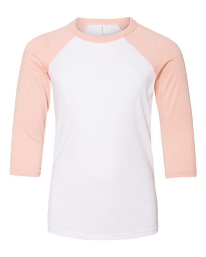 Custom Youth Unisex 3/4 Sleeve Baseball Tee | Personalized Cotton Shirt