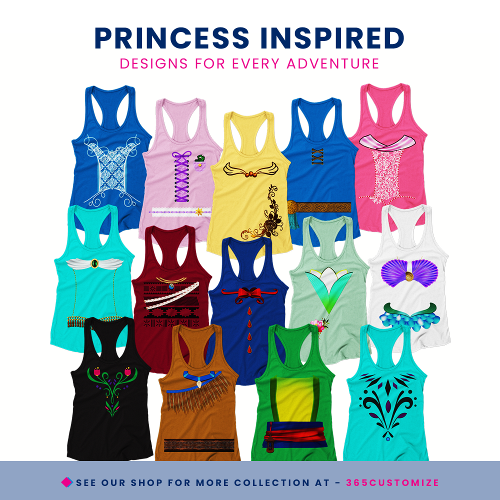 Sleeping Beauty Princess Inspired Women’s Racerback Tank, Fantasy Theme Park Vacation Tank, Fairytale Outfit