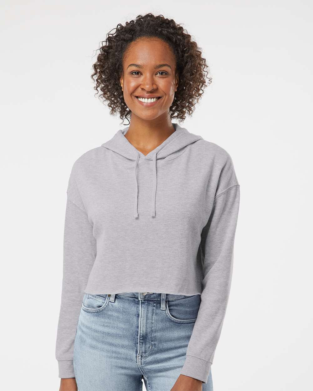 Custom Women’s Lightweight Cropped Hooded Sweatshirt | Personalized Pullover Hoodie