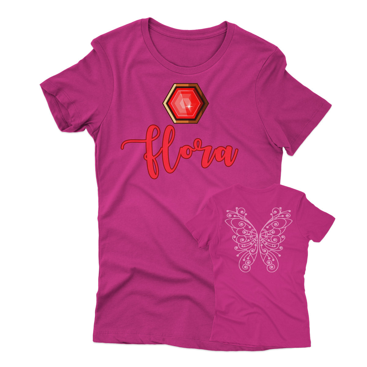 Flora Shirt, Sleeping Beauty Graphic Tee, Costume Inspired Soft Cotton T-Shirt for Kids & Adults