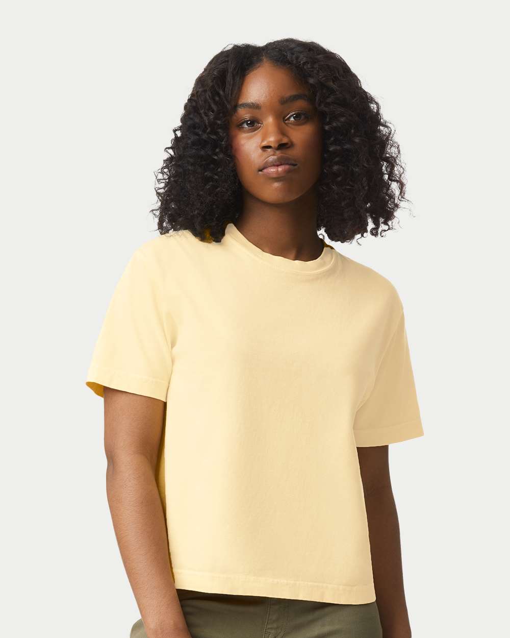 Custom Women’s Garment-Dyed Heavyweight Boxy T-Shirt | Personalized Cotton Tee