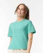 Custom Women’s Garment-Dyed Heavyweight Boxy T-Shirt | Personalized Cotton Tee