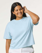 Custom Women’s Garment-Dyed Heavyweight Boxy T-Shirt | Personalized Cotton Tee